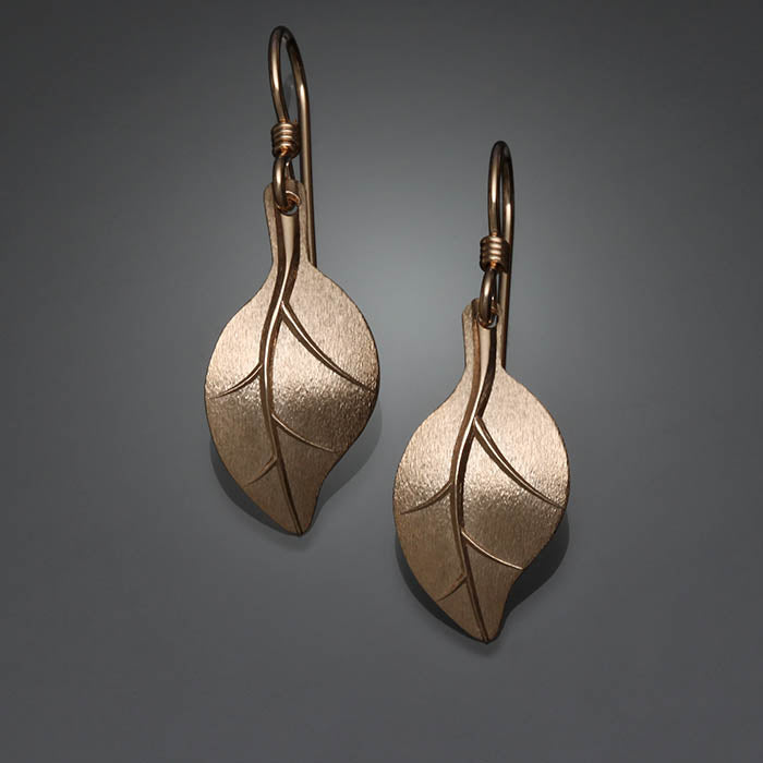 14k Gold Filled Hammered Earrings (155L.y)