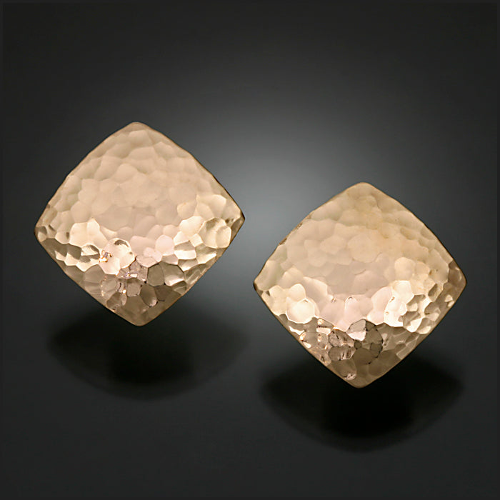 14K Gold Filled Hammered Earrings (156HL.y)