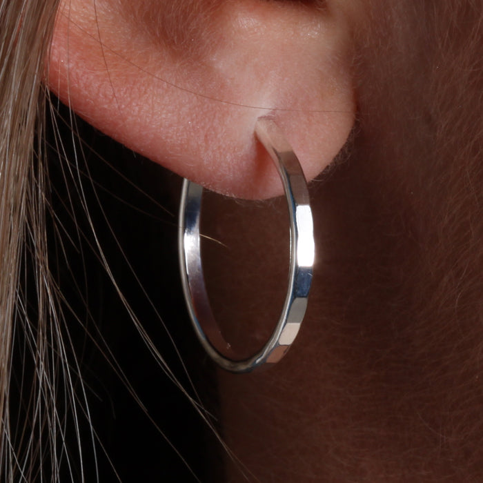 Sterling Silver Hoop Earrings (160S.s)