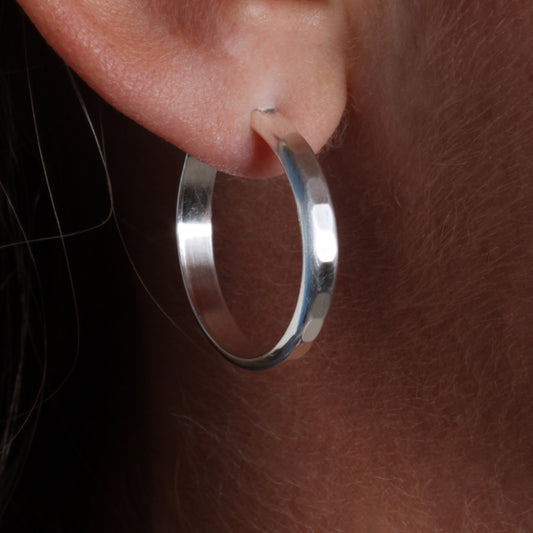 Sterling Silver Hoop Earrings (161S.s)