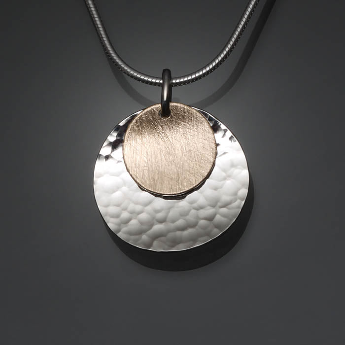 Sterling Silver and 14k Bi-Metal Pendant (450.bs)