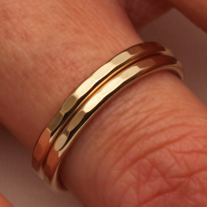 Hammered Gold Ring, 14K Yellow Gold Filled (551.ygf)