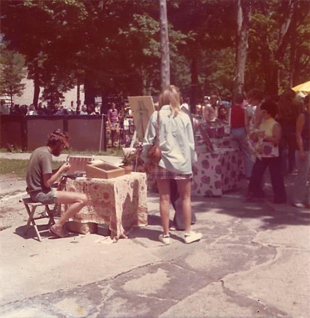 David at his first show in 1977 - Bronson Park, Kalamazoo, MI