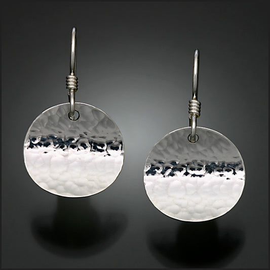 Sterling Silver Hammered Earrings (150H.s)