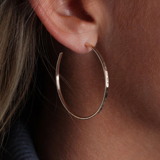 14k Gold Filled Hoop Earrings (160L.y)