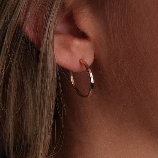 14K Rose Gold Filled Hoop Earrings (160S.r)