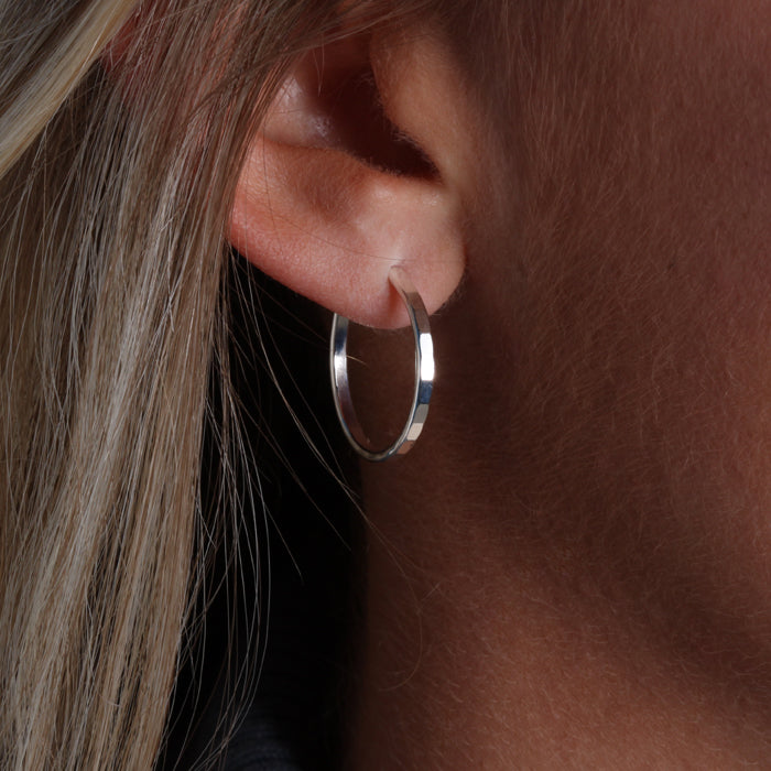 Sterling Silver Hoop Earrings (160S.s)