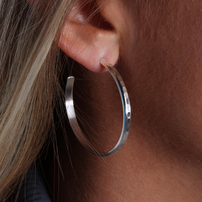 Sterling Silver Hoop Earrings (161L.s)