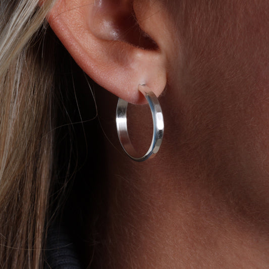 Sterling Silver Hoop Earrings (161S.s)