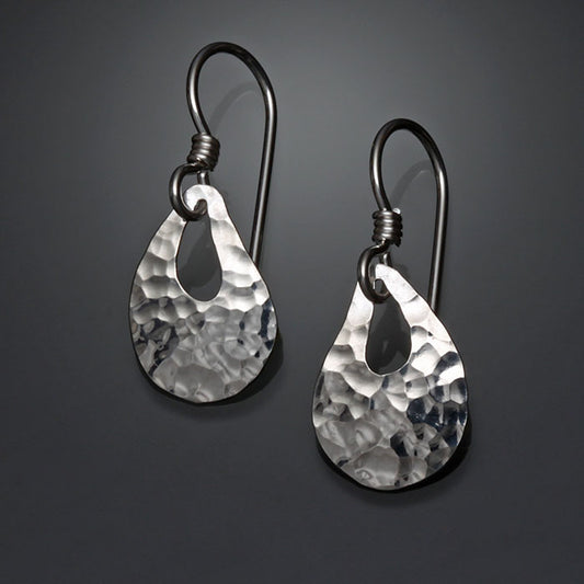 Sterling Silver Hammered Earrings (180.s)