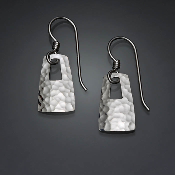 Sterling Silver Hammered Earrings (184.s)