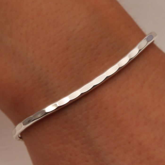 Thin silver cuff on sale bracelet