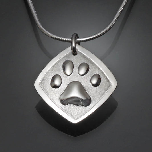 Sterling Silver Paw Print Pendant (456P.s)