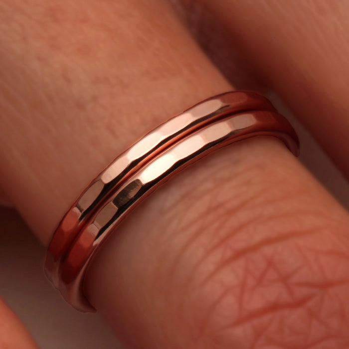 Hammered Gold Ring, 14K Rose Gold Filled (551.rgf)